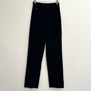 Vintage 70’s Happy Legs Black Velvet Pants High Rise Straight Leg Tagged Size 7